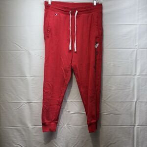 Champion Georgia Bulldogs Red Jogger Sweatpants Tapered Leg Casual Athletic Sz L